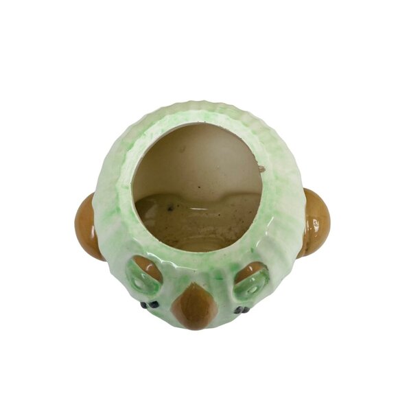 Vintage Ceramic Pumpkin Head Planter With Feet Whimsical Decor Cottagecore - Picture 3 of 6